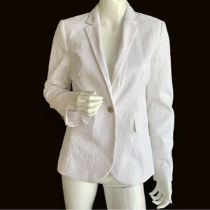 APT. 9 COTTON BLEND WHITE SINGLE BREASTED BLAZER. WOMEN’S SIZE 8.